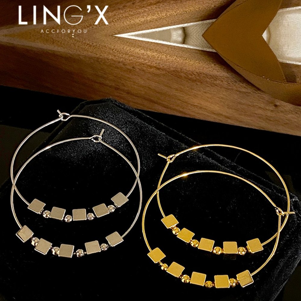 S925 Simple Circle Earrings Gold and Silver